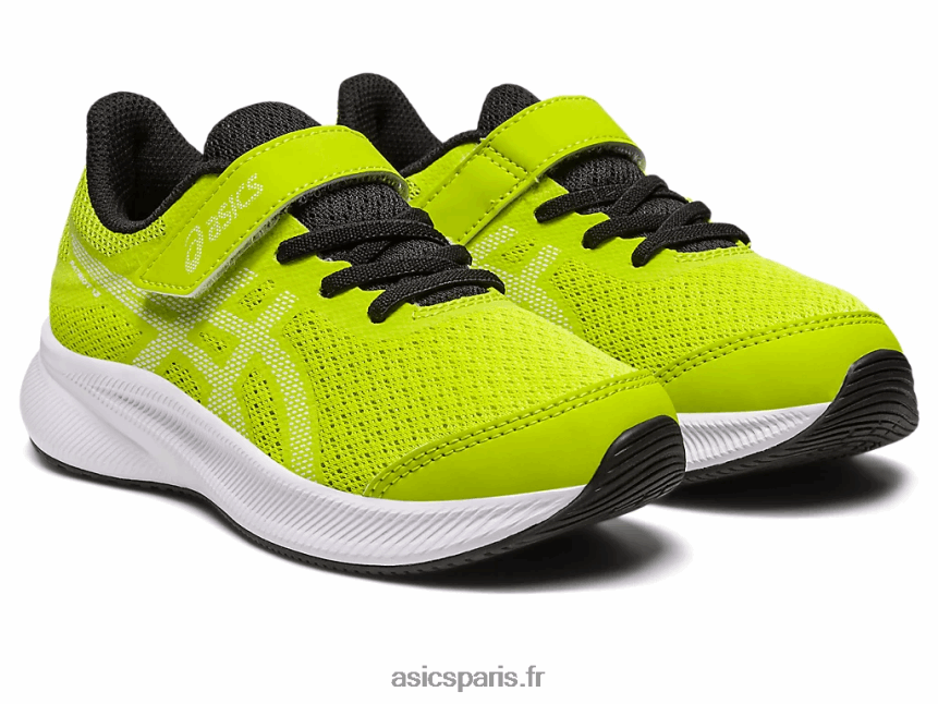 enfants Asics patriote 13 préscolaire BXL8B24311 zeste de citron vert/blanc