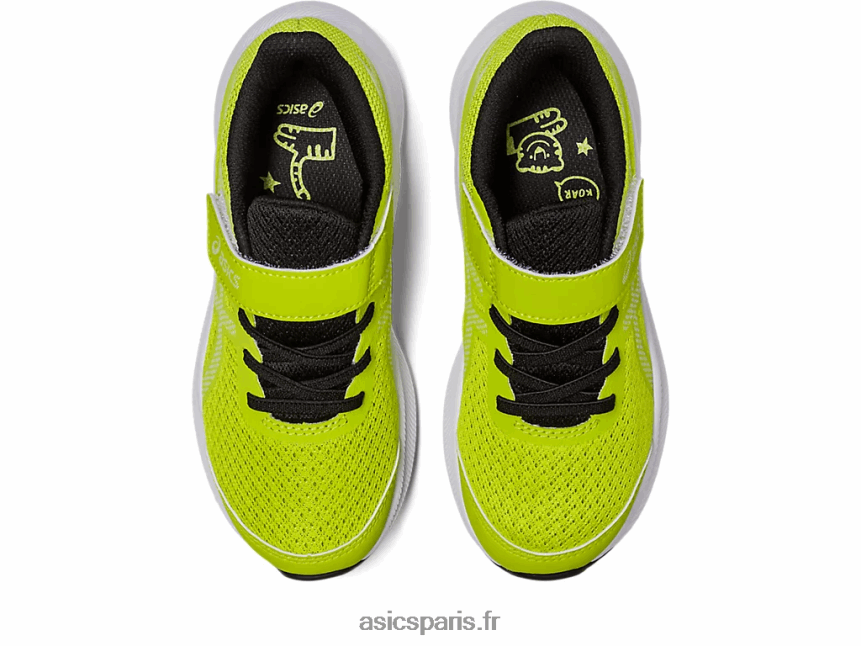 enfants Asics patriote 13 préscolaire BXL8B24311 zeste de citron vert/blanc