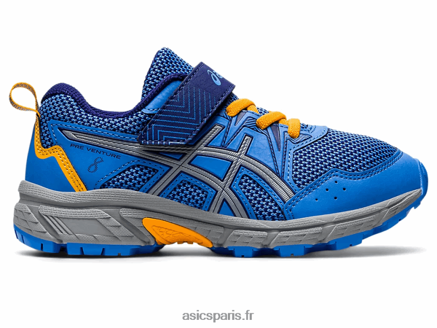 enfants Asics pré-aventure 8 préscolaire BXL8B24382 côte bleue/bleu de plongée