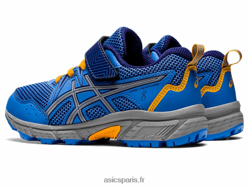enfants Asics pré-aventure 8 préscolaire BXL8B24382 côte bleue/bleu de plongée
