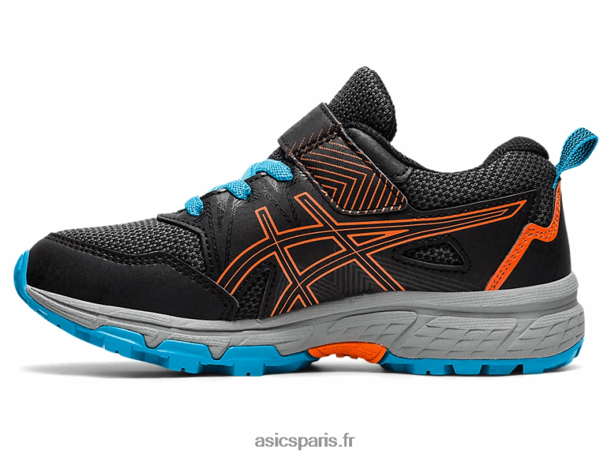 enfants Asics pré-aventure 8 préscolaire BXL8B24502 noir/orange souci