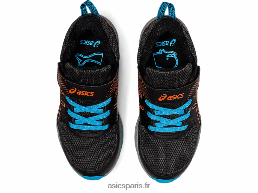 enfants Asics pré-aventure 8 préscolaire BXL8B24502 noir/orange souci