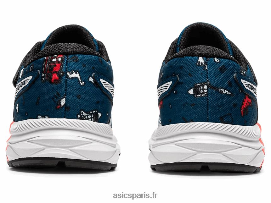 enfants Asics pré exciter 7 préscolaire BXL8B24516 mako bleu/blanc