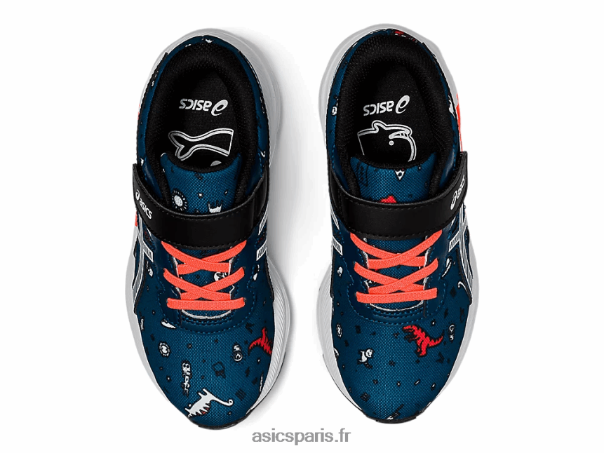 enfants Asics pré exciter 7 préscolaire BXL8B24516 mako bleu/blanc