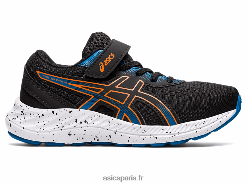 enfants Asics pré exciter 8 préscolaire BXL8B24532 noir/orange souci