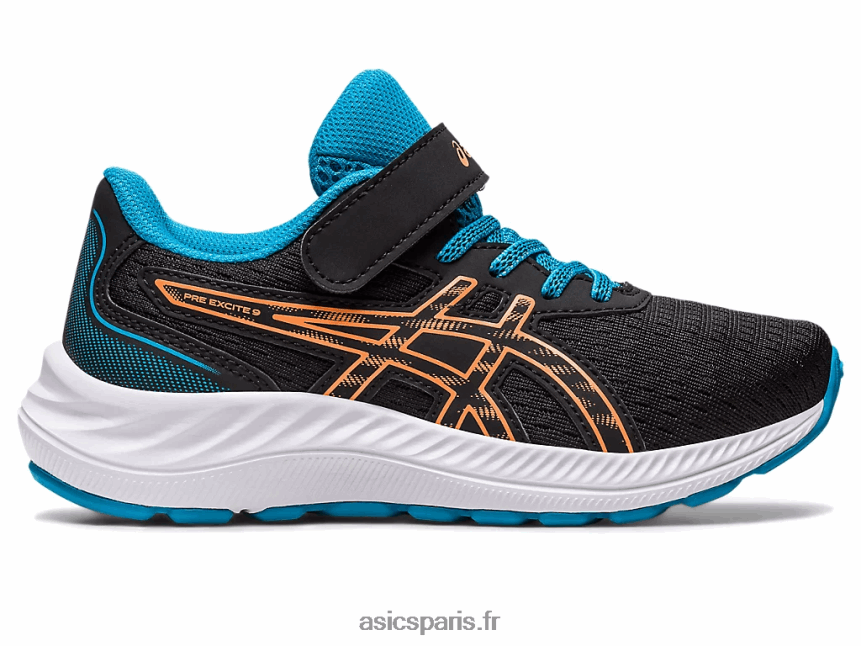 enfants Asics pré exciter 9 préscolaire BXL8B24280 noir/pêche soleil