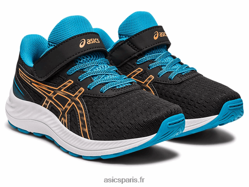 enfants Asics pré exciter 9 préscolaire BXL8B24280 noir/pêche soleil