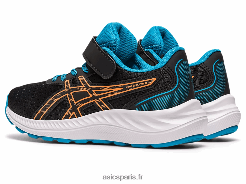 enfants Asics pré exciter 9 préscolaire BXL8B24280 noir/pêche soleil