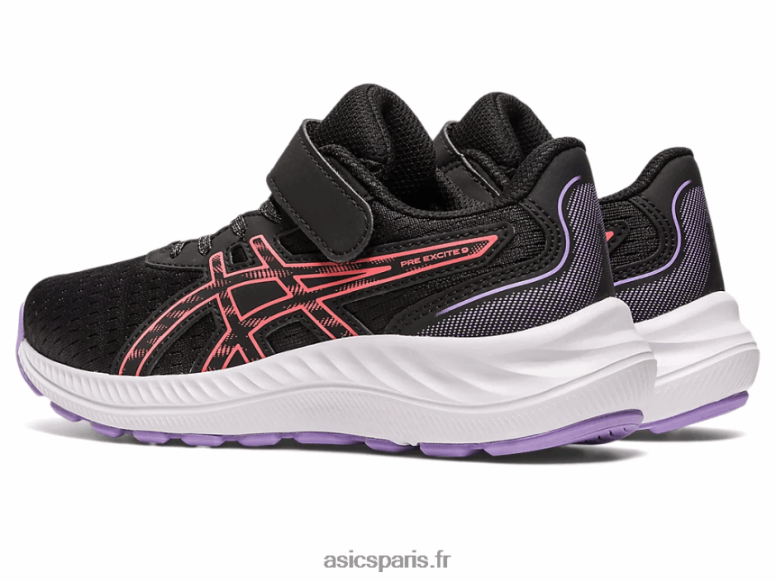 enfants Asics pré exciter 9 préscolaire BXL8B24289 noir/papaye