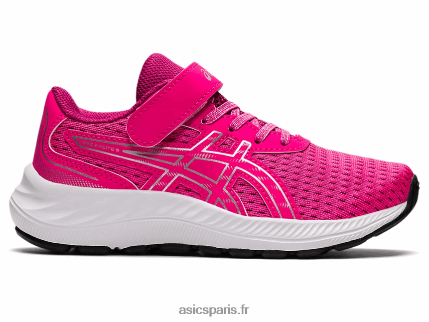 enfants Asics pré exciter 9 préscolaire BXL8B24461 rose glo/argent pur