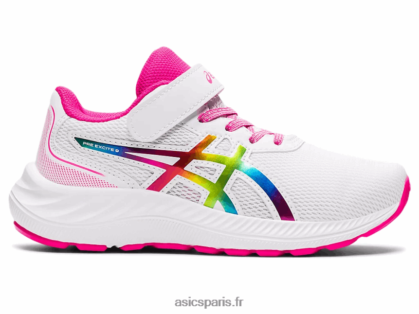 enfants Asics pré exciter 9 préscolaire BXL8B24465 blanc/rose brillant