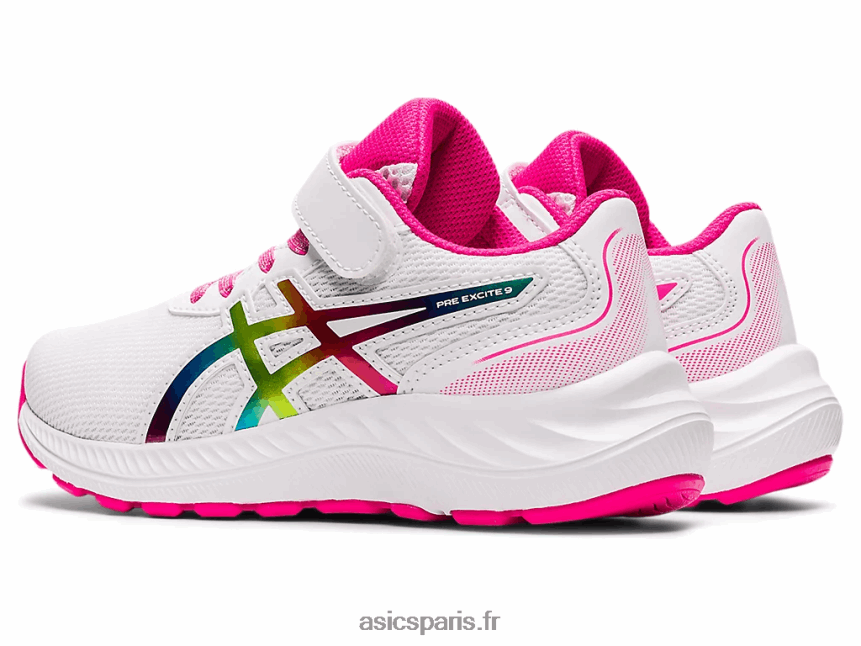enfants Asics pré exciter 9 préscolaire BXL8B24465 blanc/rose brillant