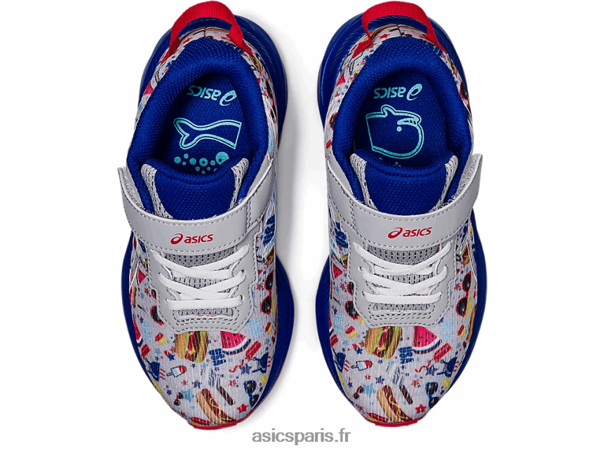 enfants Asics pré noosa tri 13 préscolaire BXL8B24531 gris piémont/blanc