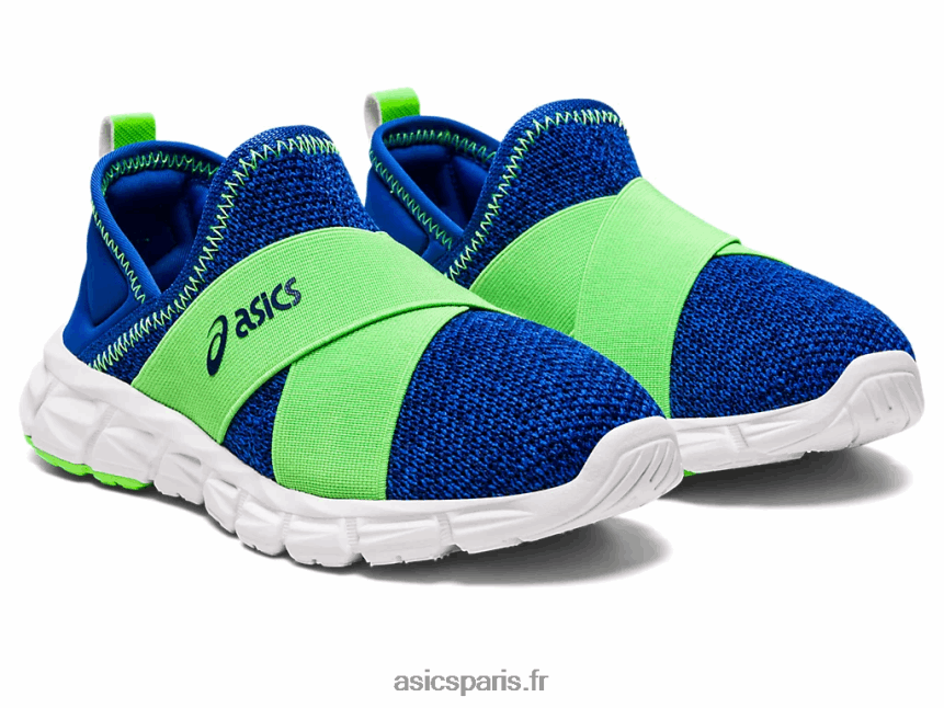 enfants Asics quantum lyte slip-on préscolaire BXL8B24437 gecko illusion bleu/vert