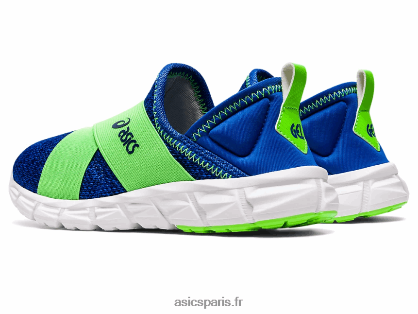 enfants Asics quantum lyte slip-on préscolaire BXL8B24437 gecko illusion bleu/vert