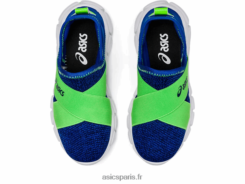 enfants Asics quantum lyte slip-on préscolaire BXL8B24437 gecko illusion bleu/vert