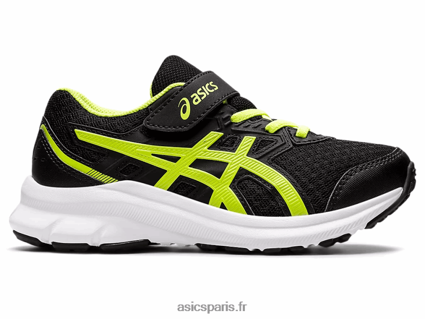 enfants Asics secousse 3 préscolaire BXL8B24529 noir/vert danger