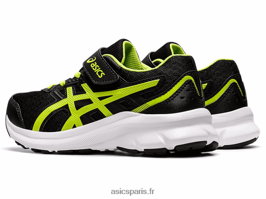 enfants Asics secousse 3 préscolaire BXL8B24529 noir/vert danger