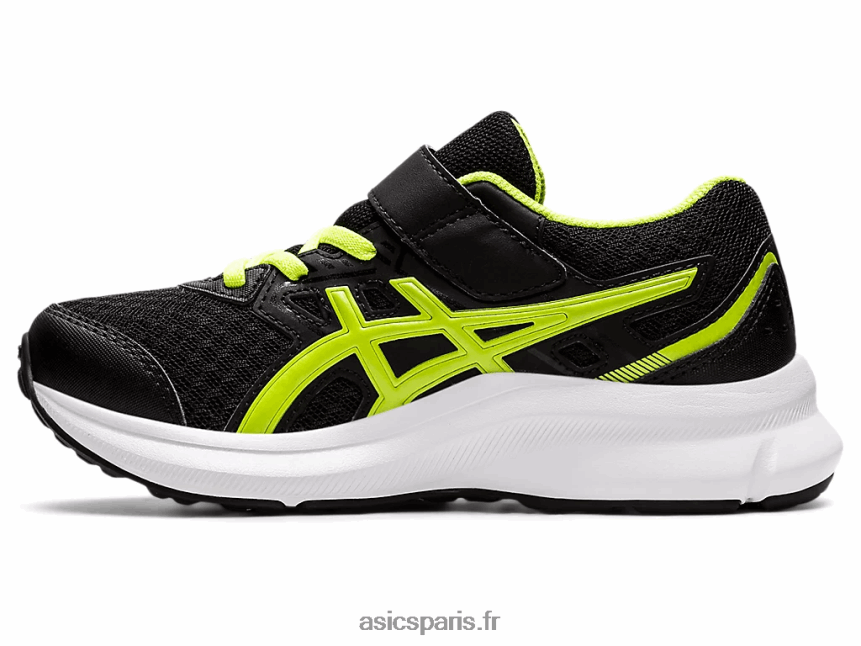 enfants Asics secousse 3 préscolaire BXL8B24529 noir/vert danger