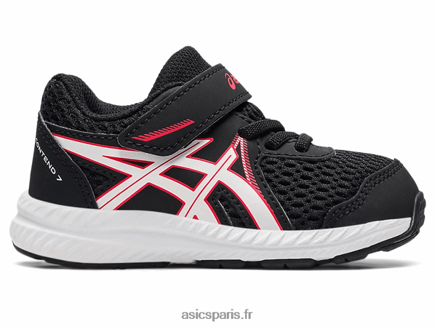 enfants Asics Contient 7 taille enfant en bas âge BXL8B24523 noir/rouge électrique
