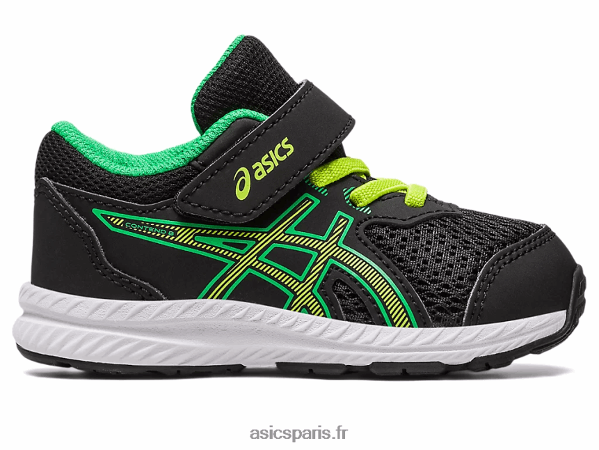 enfants Asics Contient 8 taille enfant en bas âge BXL8B24316 noir/zeste de citron vert
