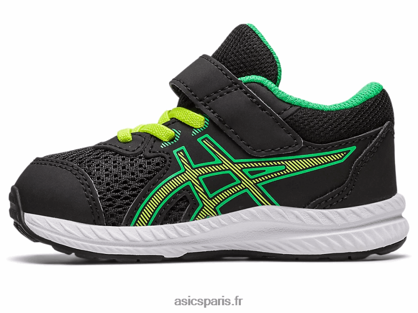enfants Asics Contient 8 taille enfant en bas âge BXL8B24316 noir/zeste de citron vert