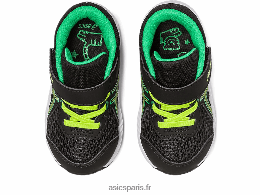 enfants Asics Contient 8 taille enfant en bas âge BXL8B24316 noir/zeste de citron vert
