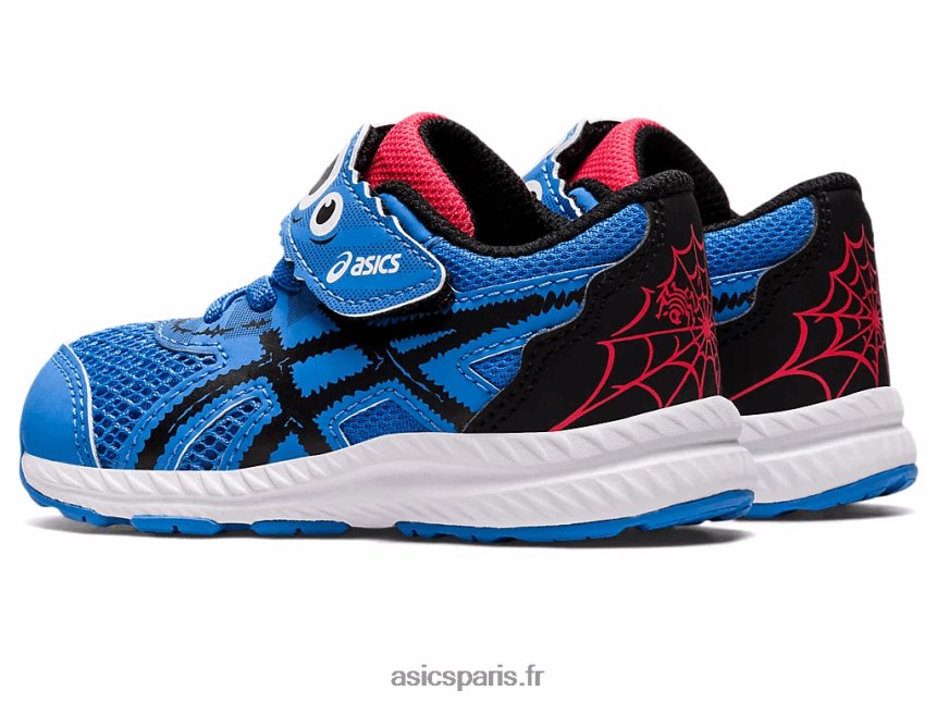 enfants Asics contend 8 cour d\'école de la taille d\'un tout-petit BXL8B24407 côte bleue/noir