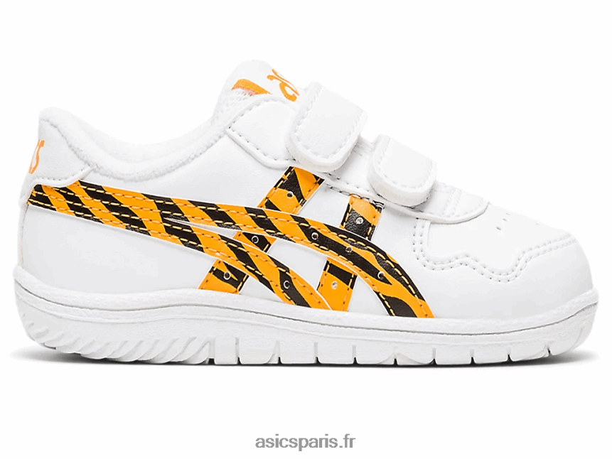 enfants Asics taille du tout-petit au japon BXL8B24443 blanc/jaune