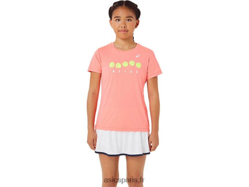 enfants Asics t-shirt graphique de tennis BXL8B24237 goyave
