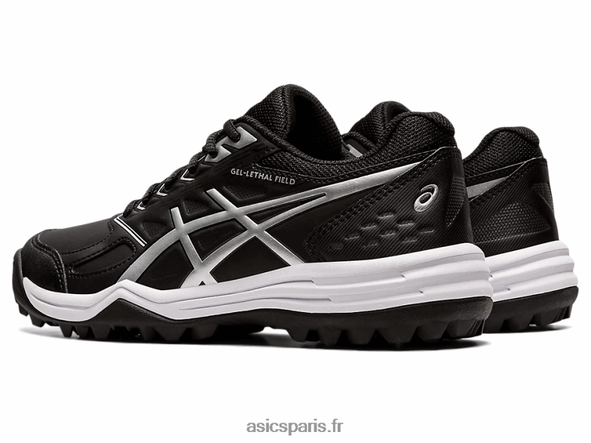 femmes Asics champ létal de gel BXL8B23578 noir/argent pur