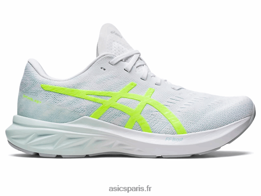 femmes Asics Dynablast 3 BXL8B22722 blanc/jaune de sécurité