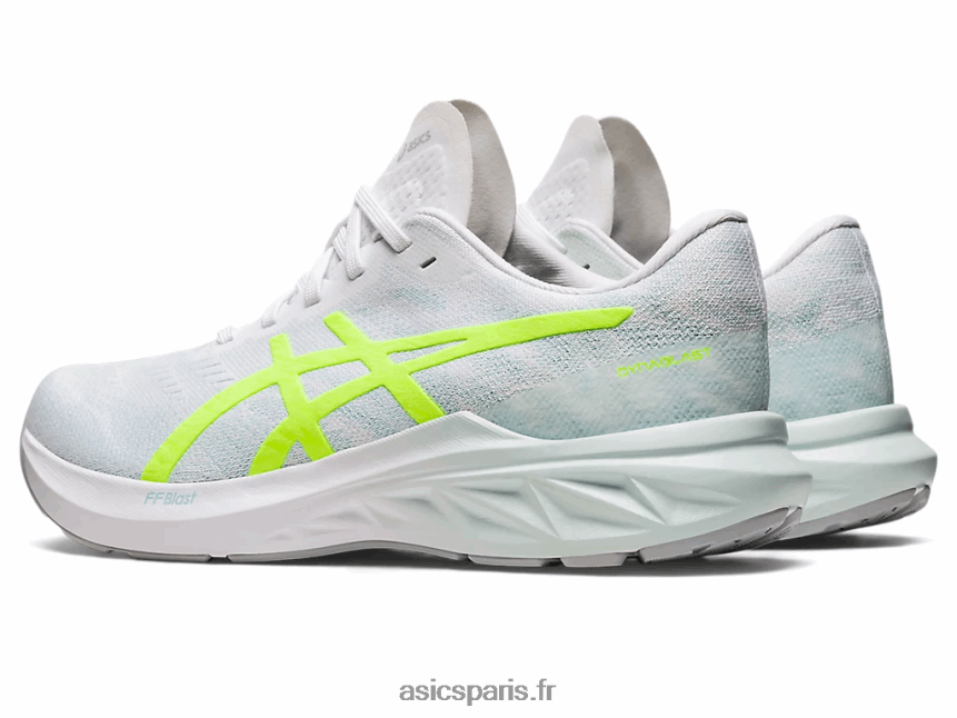 femmes Asics Dynablast 3 BXL8B22722 blanc/jaune de sécurité