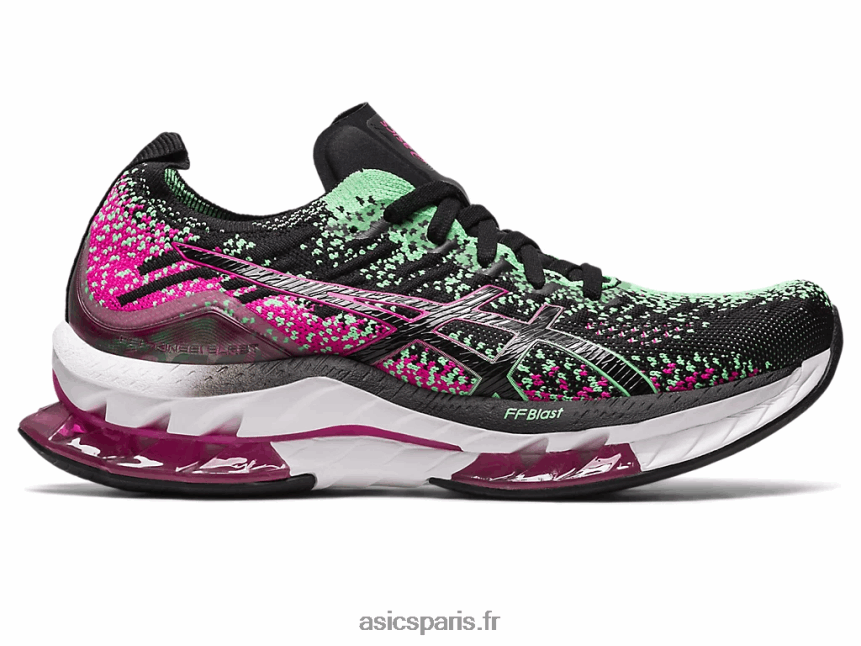 femmes Asics explosion de gel-kinsei BXL8B22581 rave noir/rose