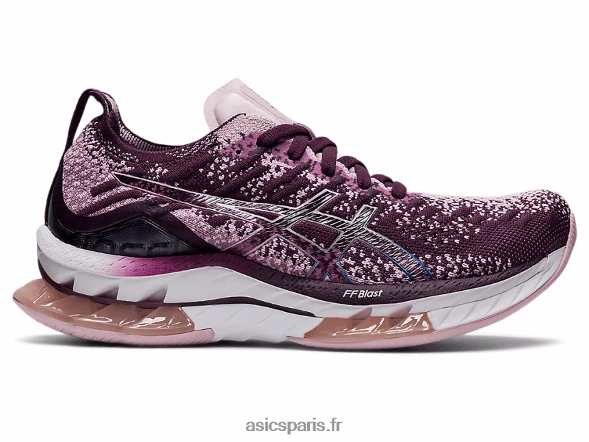 femmes Asics explosion de gel-kinsei BXL8B23607 prune profond/rose à peine