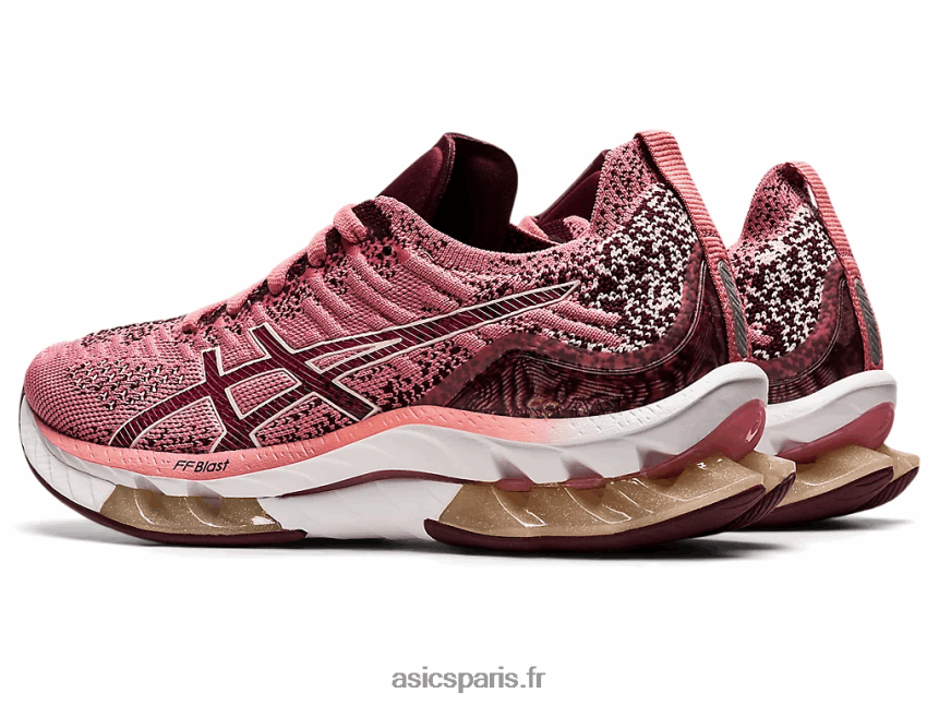 femmes Asics explosion de gel-kinsei BXL8B23680 rose fumé/mars profond