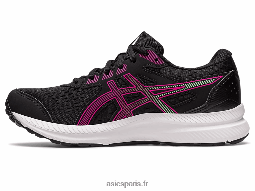 femmes Asics gel-content 8 de large BXL8B22435 rave noir/rose