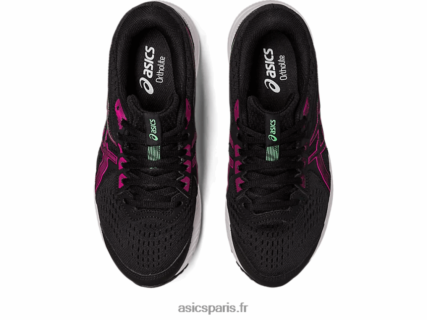 femmes Asics gel-content 8 de large BXL8B22435 rave noir/rose