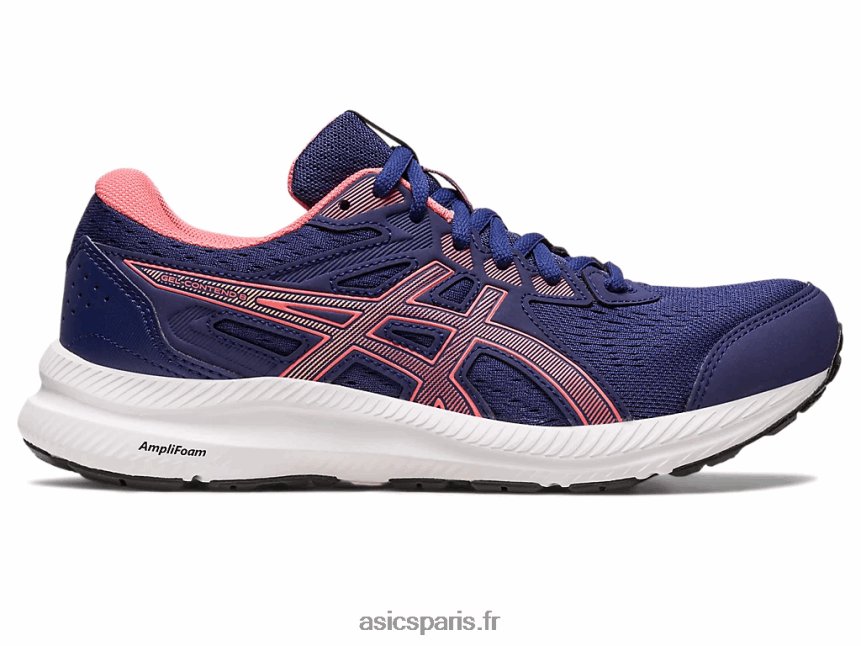 femmes Asics gel-content 8 de large BXL8B22455 bleu indigo/papaye