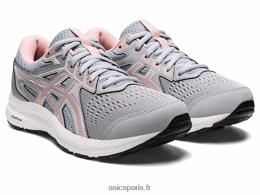 femmes Asics gel-content 8 de large BXL8B22687 gris piémont/rose givré