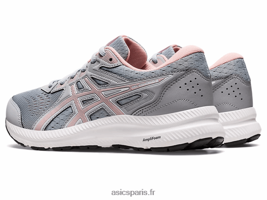 femmes Asics gel-content 8 de large BXL8B22687 gris piémont/rose givré