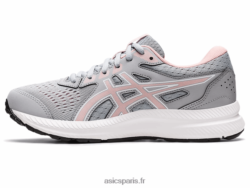 femmes Asics gel-content 8 de large BXL8B22687 gris piémont/rose givré