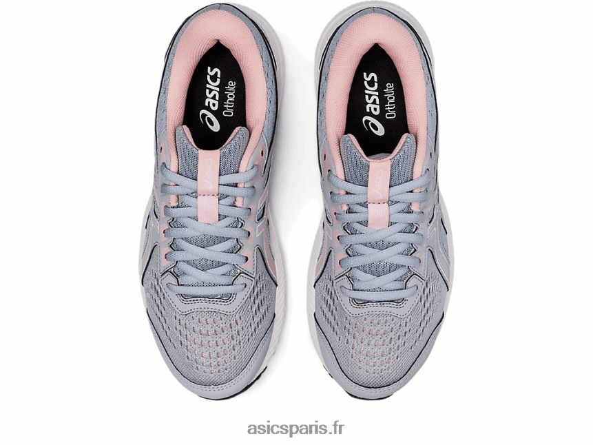 femmes Asics gel-content 8 de large BXL8B22687 gris piémont/rose givré