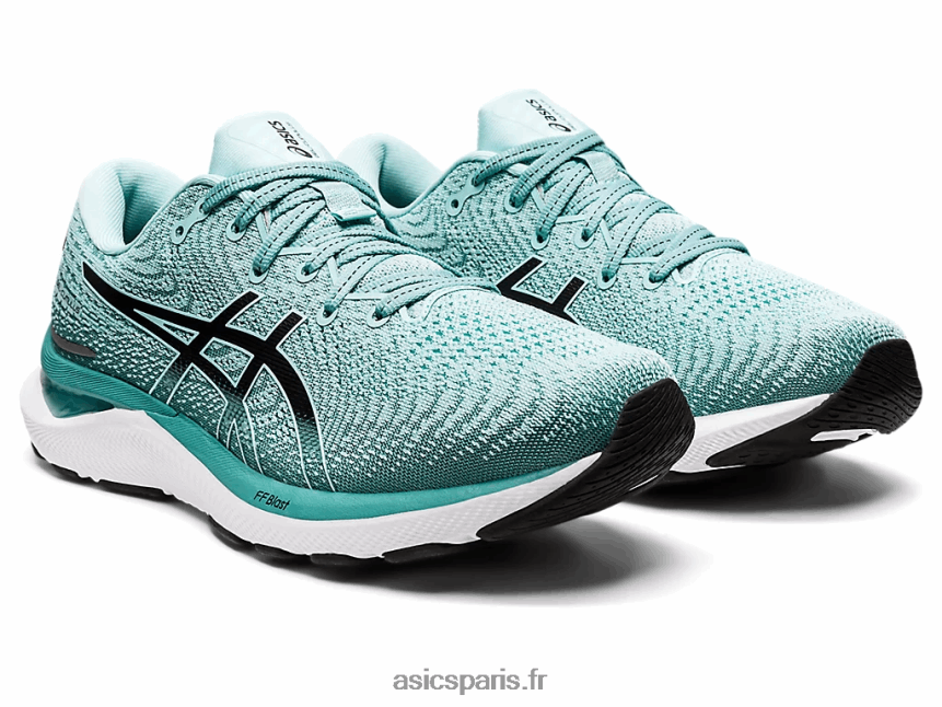femmes Asics gel-cumulus 24 de large BXL8B23249 vert oasis/noir