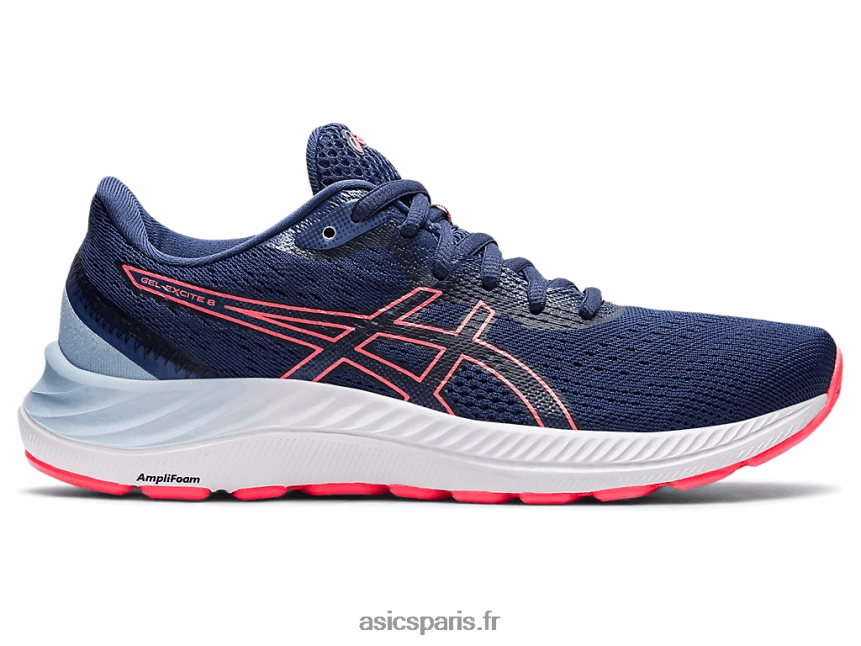 femmes Asics gel-exciter 8 large BXL8B23595 bleu tonnerre/corail flamboyant