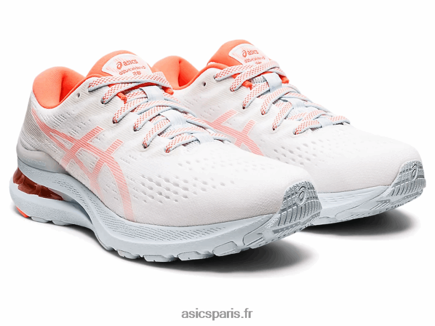 femmes Asics gel-kayano 28 BXL8B23153 blanc/corail flash