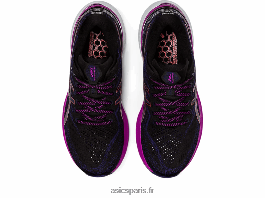 femmes Asics gel-kayano 29 large BXL8B23134 alerte noire/rouge