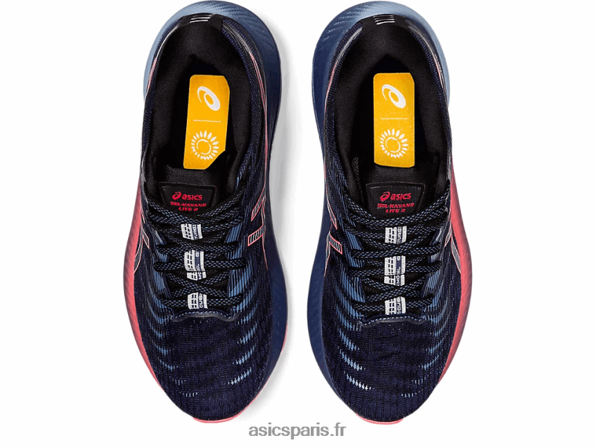 femmes Asics gel-kayano lite 2 BXL8B23861 bleu tonnerre/corail flamboyant