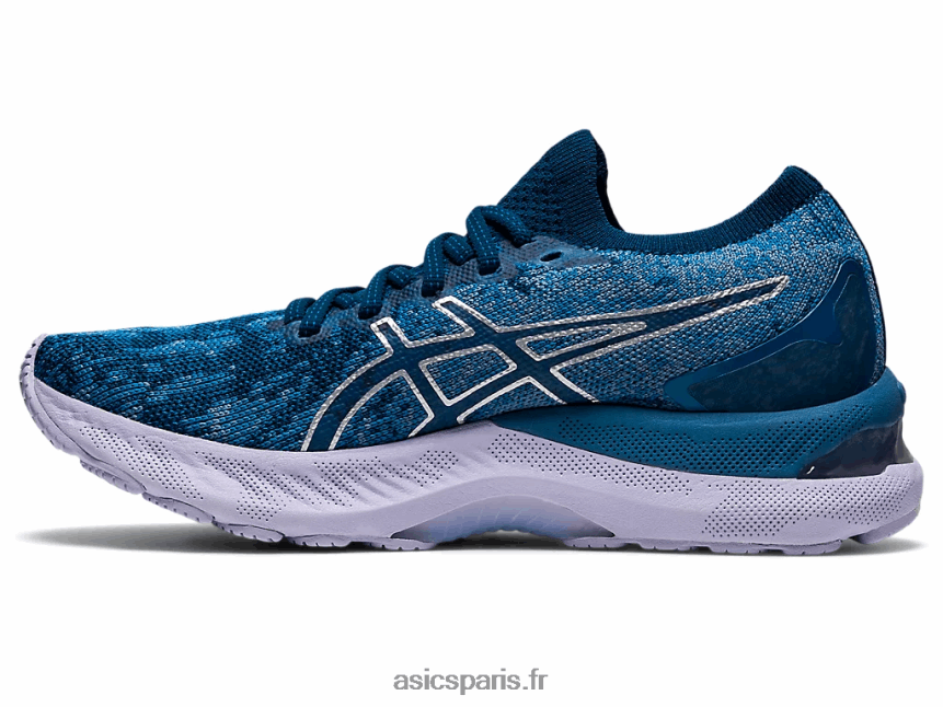 femmes Asics gel-nimbus 23 tricot BXL8B23922 fil gris/bleu mako
