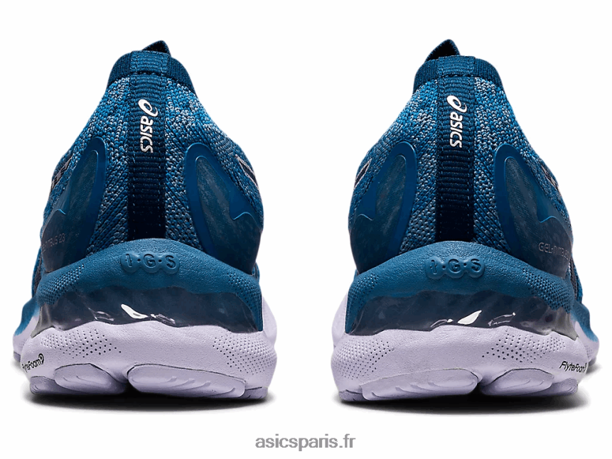femmes Asics gel-nimbus 23 tricot BXL8B23922 fil gris/bleu mako
